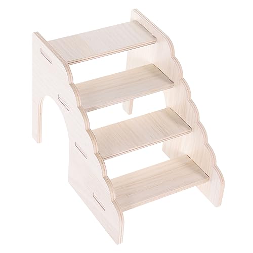 BESTonZON Holz Hamsterleiter Natürliches Langlebiges Klettergerüst für Kleintiere Stabiles Holzgehege Zubehör Geeignet für Hamster Chinchillas und Zwerghamster Multifunktionales von BESTonZON