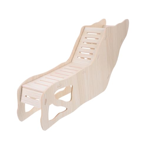 BESTonZON Holz hamsterhaus mit Kletterleiter Natürlicher Nager Unterschlupf für Zwerghamster Sicherer Rückzugsort und Spielversteck Multifunktionales Holz tunnelhaus für Hamsterzubehör und von BESTonZON