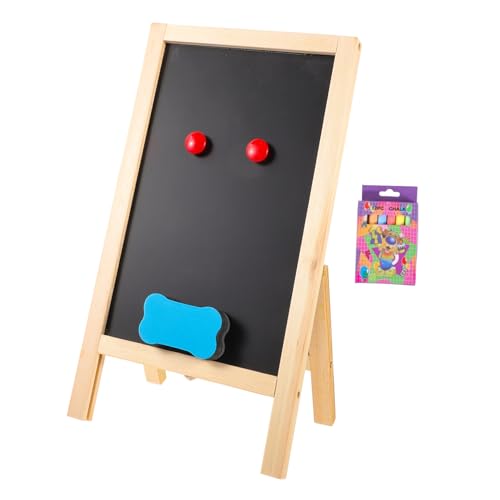 BESTonZON Holz kreidetafel Einseitige Magnetische Mini tafel für Tischdekoration Küchen Restaurant menütafel Vielseitig als Memo Foto Beschriftungsboard für Kaffee bar accessoire von BESTonZON