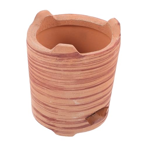 BESTonZON Holzkohleofen Campingkocher Im Freien Tischplatte Grill Tragbar Kochen Feuerherd Outdoor-kochherd Outdoor Herd Lehmofen Camping Kohlekocher Ton von BESTonZON