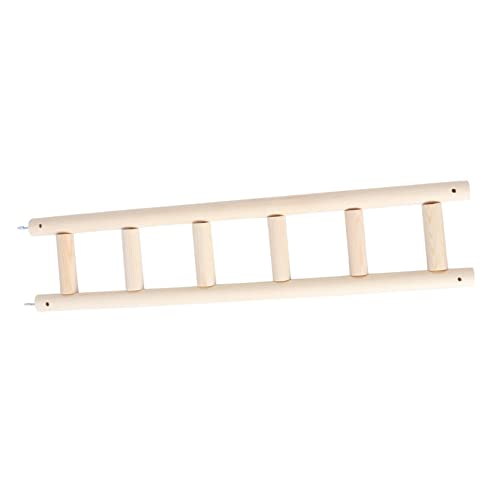 BESTonZON Holzleiter Vogelspielzeug Papagei Kletterleiter mit Stabilem Handgefertigtem Design für Wellensittiche und Nymphensittiche Langlebig Beißfest Geeignet für Klettern und Spiel im von BESTonZON