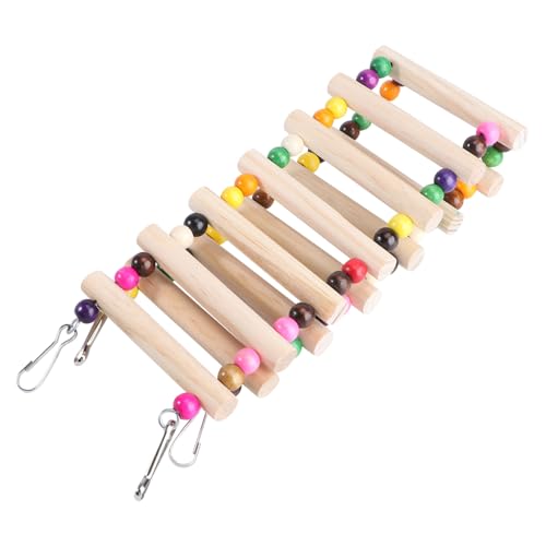 BESTonZON Holzleiter für Haustiere Kletterspielzeug mit Beißperlen für Hamster Papageien und Kleine Vögel Spielerisches Klettern und Training Sicher und Unterhaltsam Beige BESTonZON Holzleiter für Haustiere Kletterspielzeug mit Beißperlen für Hamster Papageien und Kleine Vögel Spielerisches Klettern und Training Sicher und Unterhaltsam Beige von BESTonZON