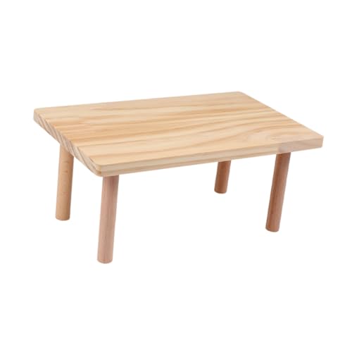 BESTonZON Holzplattform für Hamster Käfig aus Massivem Holz Erhöhte Spiel Kletterfläche Robust und Ungiftig Erweiterbar für Kleine Haustiere Wie Rennmäuse und Meerschweinchen von BESTonZON