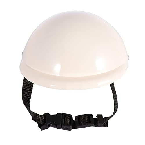 BESTonZON Hundesicherheitshelm Weiß Groß Welpenschutz Haustierhelm Stoßdämpfend Gepolstert Praktisch Für Draußen Haustierbedarf von BESTonZON