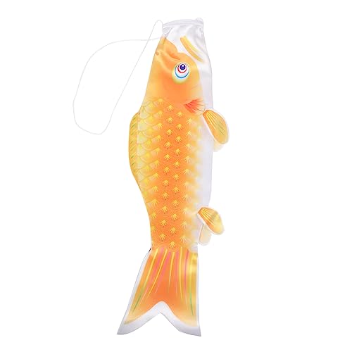 BESTonZON Japanische Koi Fahne Goldener Karpfen Windsack Outdoor Deko für Restaurant Garten Fenster Wand Japanische Teich Deko Drachenbootfest Schmuck Wetterfest Einfach Aufzuhängen von BESTonZON