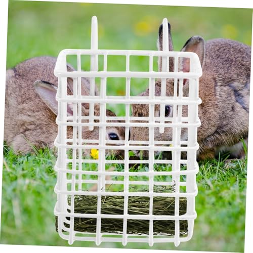 BESTonZON Kaninchen Heuhalter Hängend Robuster Futterspender für Kleintiere mit Sicherem Sitz Geeignet für Käfige und Hasen Meerschweinchen Chinchillas Einfach zu Reinigen und Belastbar von BESTonZON