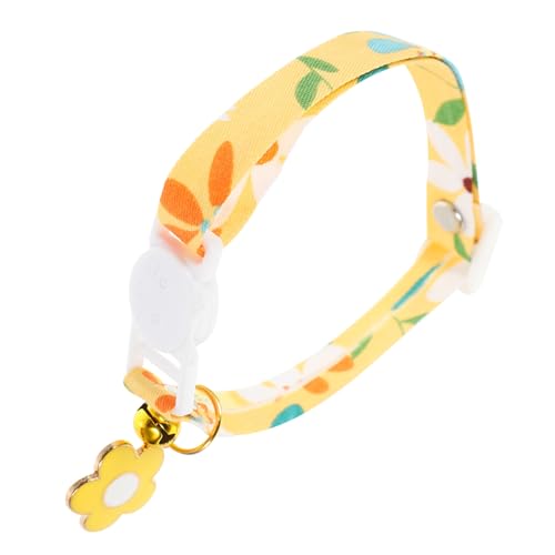 BESTonZON Katzenhalsband mit Glöckchen Gelb Leichtes Dekoratives für Kitten und Kleine als Haustier Fotografie Requisite und für Katzenliebhaber BESTonZON Katzenhalsband mit Glöckchen Gelb Leichtes Dekoratives für Kitten und Kleine als Haustier Fotografie Requisite und für Katzenliebhaber von BESTonZON