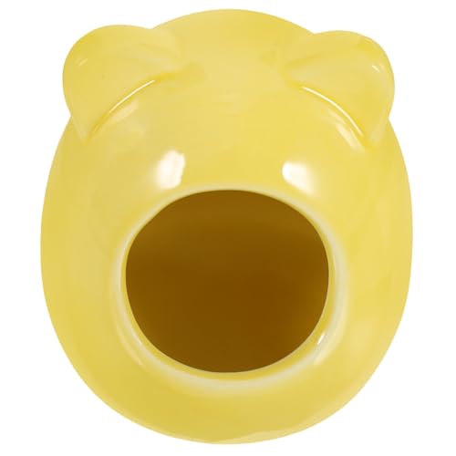 BESTonZON Keramik Hamsterversteck Nest für Zwerghamster und Mäuse Dekoratives Waschbares Hamsterhaus Widerstandsfähiges Schlafhaus für Kleine Nager Wie Rennmäuse und Meerschweinchen Gelb BESTonZON Keramik Hamsterversteck Nest für Zwerghamster und Mäuse Dekoratives Waschbares Hamsterhaus Widerstandsfähiges Schlafhaus für Kleine Nager Wie Rennmäuse und Meerschweinchen Gelb von BESTonZON