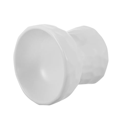 BESTonZON Keramik mit Hohem Fuß für Katzen und Hunde Erhöhter Futternapf mit Glatter Oberfläche Leicht zu Reinigen Stilvoller Napf für Bequemes Trinken und Fressen Weiß von BESTonZON