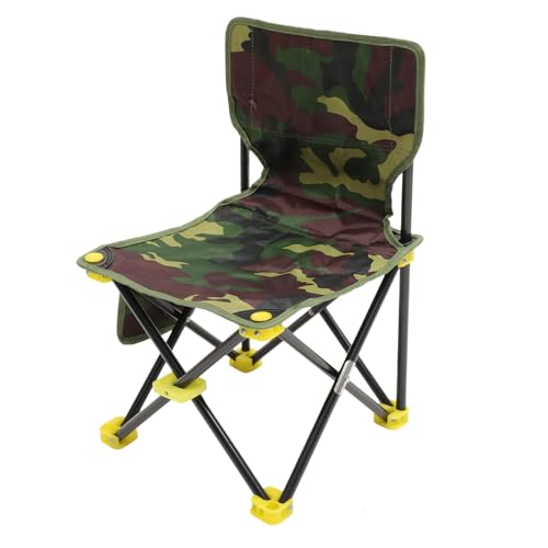 BESTonZON Klappbarer Outdoor Angelstuhl aus Robustem Oxford und Stabilem Tragbarer Faltbarer Campingstuhl Kleiner Angelhocker Sitzfläche Langlebig und Praktisch für Angeln Wandern Picknick von BESTonZON