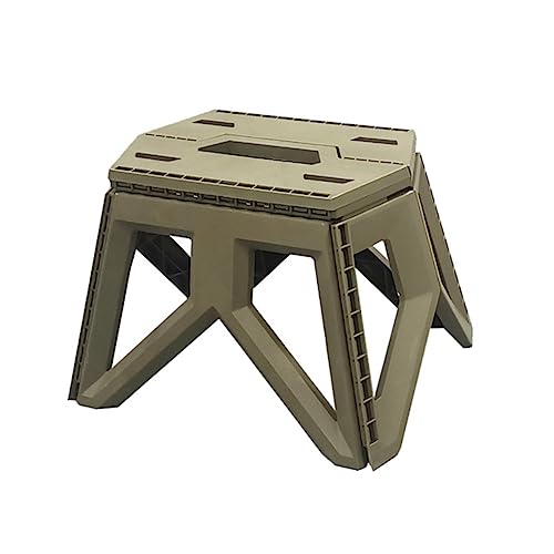 BESTonZON Klappbarer Outdoor Hocker Faltbarer Campingstuhl mit Ergonomischem Tragegriff Leichter Kunststoff Fischhocker Kompakter Tragbarer Sitz für Angeln und Wandern von BESTonZON