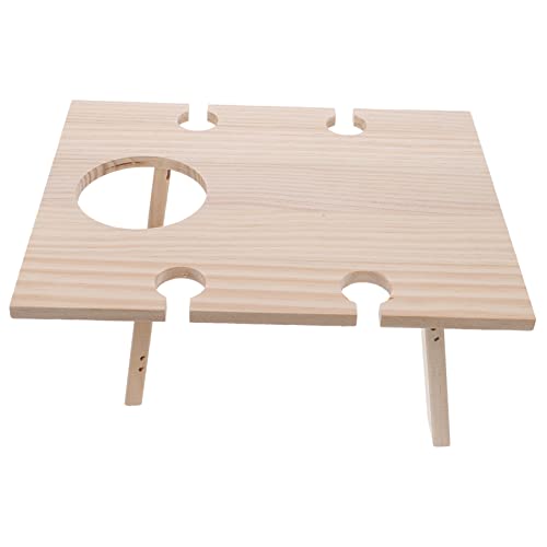 BESTonZON Klappbarer Weintisch Essen Tische Tisch im Freien faltbar Gestell Portable Table outdoortisch gartentisch ausziehtisch Weinflaschenablage Tragbarer Strandtisch Serviertisch hölzern von BESTonZON