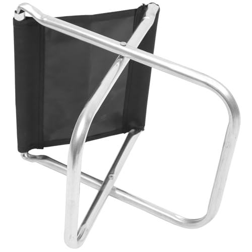 BESTonZON Klapphocker Aluminium Falthocker Ultraleicht Tragbar Camping Angelstuhl Outdoor Sitzhocker mit Tragetasche Belastbar für Balkon Terrasse Garten Festivals von BESTonZON