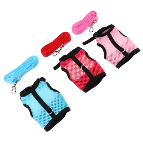 BESTonZON Kleintier Geschirr Set Verstellbares Hasen und Frettchenweste Geschirr mit Leine Atmungsaktives Teiliges Set in Rosa Hellblau für Kaninchen Meerschweinchen Hamster und Ratten BESTonZON Kleintier Geschirr Set Verstellbares Hasen und Frettchenweste Geschirr mit Leine Atmungsaktives Teiliges Set in Rosa Hellblau für Kaninchen Meerschweinchen Hamster und Ratten von BESTonZON