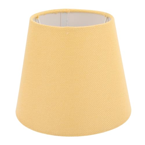 BESTonZON Lampenschirm Für Tischlampe, Ampenschirm Gelb Textilschirm Lampe Groß Lampenschirme Aus Stoff, Kleiner Textilschirm Lampe, Konischer Schirm Lampenschirm Für E14 Kleine Tischlampe von BESTonZON