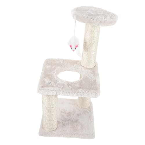 BESTonZON Kratzbaum aus Sisal mit Hängendem Spielball Robuster Indoor Katzenkratzbaum für Wohnungskatzen Hautfreundlich Wiederverwendbar Schützt Möbel vor Kratzschäden BESTonZON Kratzbaum aus Sisal mit Hängendem Spielball Robuster Indoor Katzenkratzbaum für Wohnungskatzen Hautfreundlich Wiederverwendbar Schützt Möbel vor Kratzschäden von BESTonZON