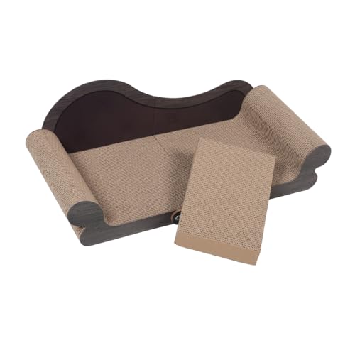 BESTonZON Kratzsofa aus Wellpappe Stilvolle Loungeform Langlebig und Verschleißfest Fördert Gesundes Krallenverhalten für Katzen und Kätzchen im Innenbereich Leichte Zusammenstellung BESTonZON Kratzsofa aus Wellpappe Stilvolle Loungeform Langlebig und Verschleißfest Fördert Gesundes Krallenverhalten für Katzen und Kätzchen im Innenbereich Leichte Zusammenstellung von BESTonZON