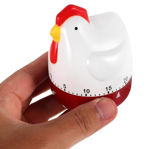 BESTonZON Küchentimer Cartoon Huhn Form, Mechanischer Küchentimer, 60 Minuten Küchenwecker Kurzzeitmesser, Eieruhr in Form Küken, Eieruhr Backen Kochen Kurzzeitwecker für Kochen Lernen von BESTonZON