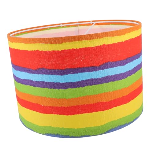 BESTonZON Lampenschirm Regenbogen-lampenabdeckung Stehlampenabdeckung Bauernhausleuchten Leuchten Für Den Bauernhof Tischlampenabdeckung Schreibtischlampe Stoff Kronleuchter Schatten von BESTonZON