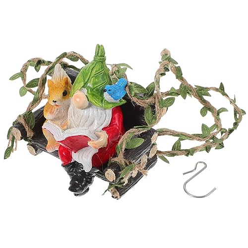 BESTonZON Lese Dekoration Hängende Gartenfigur Hochwertigem Harz Niedliches Tierornament für Charmante Wohn und Gartendeko für Innen und Außenbereich von BESTonZON