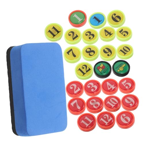 BESTonZON Magnetische Fußball Taktiktafel Ersatzteile Mehrfarbige Spieler Magnete mit Schwammtuch Langlebig und Transportabel für Training und Strategie Demonstrationen von BESTonZON