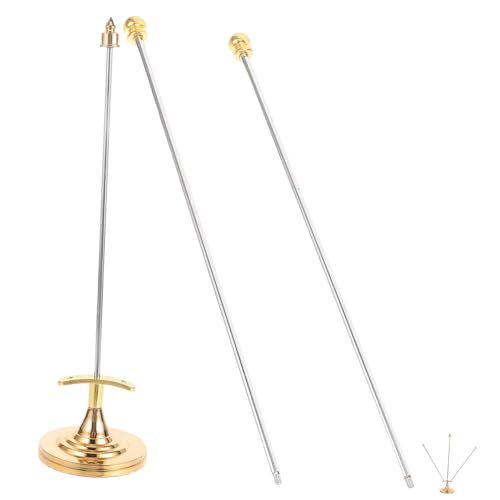 BESTonZON Metallischer Tischflaggenständer mit Stabilem Sockel Tragbarer Fahnenmast für Schreibtisch Geeignet für Büro Verhandlungstisch und Konferenzraum Einfache Installation Dekorativ BESTonZON Metallischer Tischflaggenständer mit Stabilem Sockel Tragbarer Fahnenmast für Schreibtisch Geeignet für Büro Verhandlungstisch und Konferenzraum Einfache Installation Dekorativ von BESTonZON