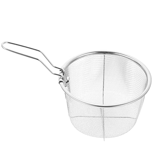 BESTonZON Metallsieb Nudelsieb Friteuse Servierkorb Frittierkorb Mit Griff Frittierkorb Servieren Speisen Präsentation Sieb Für Zwiebelringe Frites Garnelen Wedges 15Cm Frittiertopf BESTonZON Metallsieb Nudelsieb Friteuse Servierkorb Frittierkorb Mit Griff Frittierkorb Servieren Speisen Präsentation Sieb Für Zwiebelringe Frites Garnelen Wedges 15Cm Frittiertopf von BESTonZON