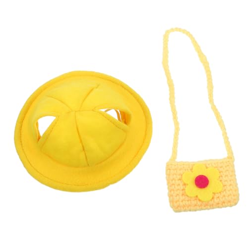 BESTonZON Niedliches Kaninchenkostüm für Kleine Haustiere mit Gelbem Hasenhut und Passender Tasche Dekorative Kopfbedeckung für Kaninchen und Kleine Haustiere für Tierfreunde und Geschenk BESTonZON Niedliches Kaninchenkostüm für Kleine Haustiere mit Gelbem Hasenhut und Passender Tasche Dekorative Kopfbedeckung für Kaninchen und Kleine Haustiere für Tierfreunde und Geschenk von BESTonZON