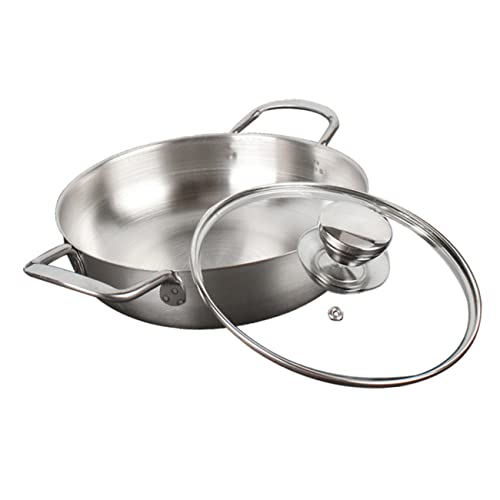 BESTonZON Edelstahl Kochtopf Mit Glasdeckel Ramen-topf Für Suppen Und Nudelgerichte Hohe Wärmeleitfähigkeit Einfach Zu Reinigen Ergonomische Griffe Vielseitig Einsetzbar Der Küche von BESTonZON