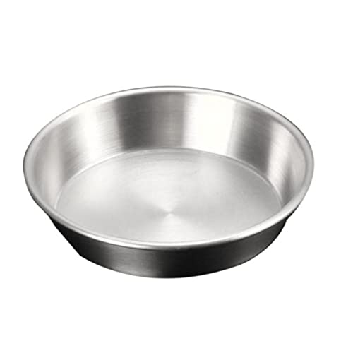BESTonZON Ofenform Bratenform Runde Edelstahlschale Bratform Grillkorb Grillschale Grillpfanne Auflaufform BBQ Tropfschale Backofen Grillplatte Grillzubehör für Fleisch Gemüse Fisch 18cm von BESTonZON