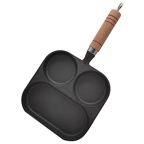 BESTonZON Omelettpfanne Kleine Bratpfanne Induktion Eierpfanne Gusseisen Eierbratpfanne Mini Spiegelei Pfanne Gusseisenpfanne Küche Kochtopf Egg Frying Pan Crepe Blini Burger Sandwich Maker von BESTonZON