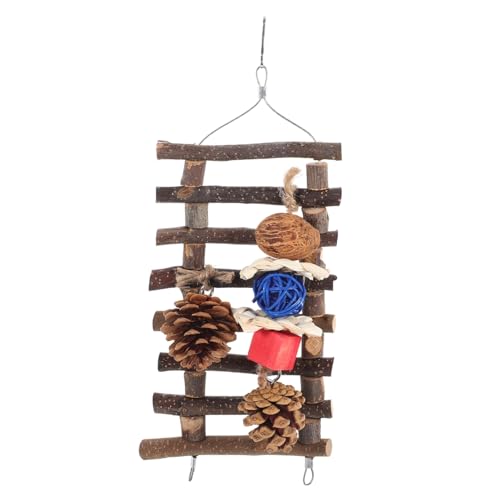 BESTonZON Papageien Kletterspielzeug aus Holz mit Robustem Beißschutz Vogelkäfig Leiter und Hangelspielzeug für Wellensittiche Nymphensittiche und Sittiche Fördert Bewegung Koordination und BESTonZON Papageien Kletterspielzeug aus Holz mit Robustem Beißschutz Vogelkäfig Leiter und Hangelspielzeug für Wellensittiche Nymphensittiche und Sittiche Fördert Bewegung Koordination und von BESTonZON