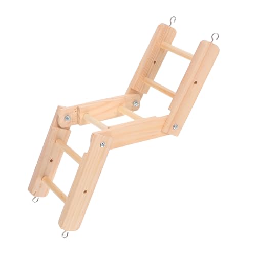 BESTonZON Parrot Kletterleiter aus Holz Faltbar und Verstellbar Vogelspielzeug zum Krallen und Schnabelschleifen Flexible Vogelstiege für Papageien Wellensittiche und Kleine Haustiere für BESTonZON Parrot Kletterleiter aus Holz Faltbar und Verstellbar Vogelspielzeug zum Krallen und Schnabelschleifen Flexible Vogelstiege für Papageien Wellensittiche und Kleine Haustiere für von BESTonZON