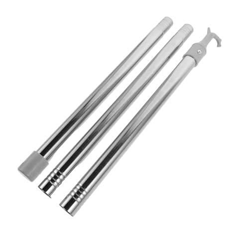 BESTonZON Privatsphäre Vorhang Drücken Und Ziehenstange Küchenfensteröffnungsstange Edelstahl -fensteröffnungsstange Schulfenster Pull Stick Küchenfenster Öffnungsgriff Rostfreier Grau von BESTonZON
