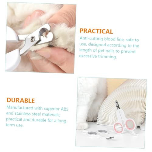 BESTonZON Professioneller Haustier nagelknipser mit Ergonomischem Anti rutsch Griff Scharfen Klingen und Sicherheitsabschnitt Gebogenes Design für Einfache Sichere Krallenpflege von Kleinen von BESTonZON