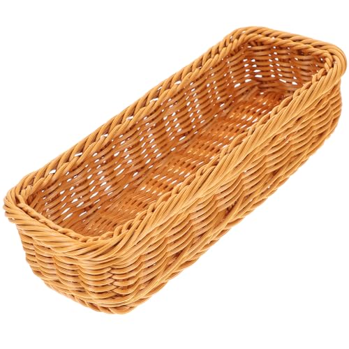 Rattankorb Aufbewahrungskorb, Badablage Allegre 24x6cm, Wasserhyazinthe Gewebter Stroh Korb, Von Badutensilien oder Accessoires, Küche Tisch Dekoration von BESTonZON