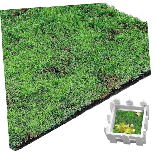 BESTonZON Realistischer Künstlicher Moosmatte Langlebiger Kunstrasen für DIY Landschaftsbau Installieren Pflegeleichte Moosdecke für Garten Terrasse und Innenräume von BESTonZON