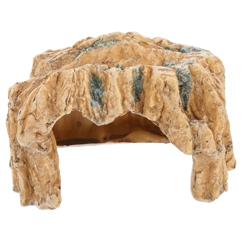 BESTonZON Resin Reptilien Höhle Schildkrötenversteck Aquarium Ornament Künstliches Geckoversteck Gelb Naturnahe Wasserlandschaft für Reptilien Haustierterrarium BESTonZON Resin Reptilien Höhle Schildkrötenversteck Aquarium Ornament Künstliches Geckoversteck Gelb Naturnahe Wasserlandschaft für Reptilien Haustierterrarium von BESTonZON