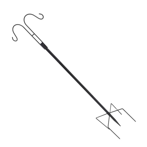 BESTonZON Robuster Schäferhaken Eisen mit Doppeltem Haken Abnehmbar und Vielseitig für Garten Vogelhäuschen Laternen Pflanzentöpfe Wetterfest Stabiler Gartenstecker für Außenbereich BESTonZON Robuster Schäferhaken Eisen mit Doppeltem Haken Abnehmbar und Vielseitig für Garten Vogelhäuschen Laternen Pflanzentöpfe Wetterfest Stabiler Gartenstecker für Außenbereich von BESTonZON