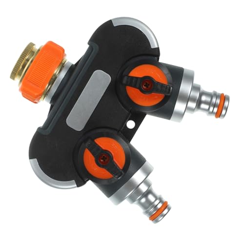 BESTonZON Robuster Wasserverteiler Gartenschlauch Adapter Wege Schlauchverteiler mit Ventilen zur Wasserkontrolle Tragbarer Wasserhahn Verteiler für Gartenbewässerung und Outdoor Einsatz von BESTonZON