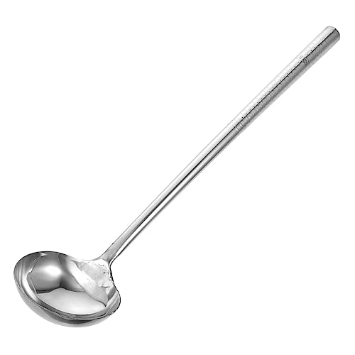 BESTonZON Rostfreie Stahllöffel kochlöffel Wasserkelle Edelstahlutensilien Wok-Werkzeuge Wok-Schöpfkelle Kochwerkzeuge Küchenlöffel Edelstahlkelle Rostfreier Stahl Silver von BESTonZON