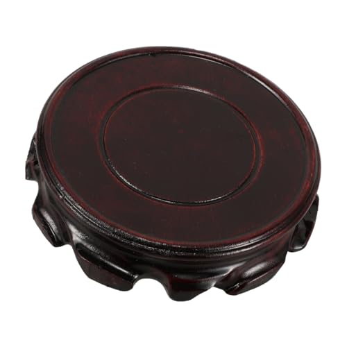 BESTonZON Runder Holzsockel für Teekannen Vasen und Bonsai Ständer Massivem für Innendekoration Vielseitig Einsetzbar für Pflanzen Aquarien und Tischlampen Durchmesser Höhe von BESTonZON