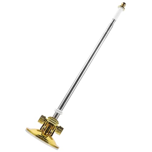 BESTonZON Saugfuß Fahnenmast Halter aus Edelstahl Verstellbar und Wetterfest Auto Flaggenhalter für Fahrzeugbefestigung Stabile Saugnapfhalterung für Kfz Fahnenmast für Outdoor und Parade von BESTonZON