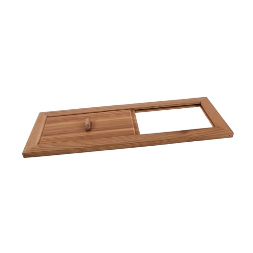 BESTonZON Sauna Holzventilationsfenster aus Zedernholz Natürliche Duftbelüftung Einfach zu Reinigen und Austauschbar für Ausgewogene Luftzirkulation und Privatsphäre im Dampfbad und von BESTonZON