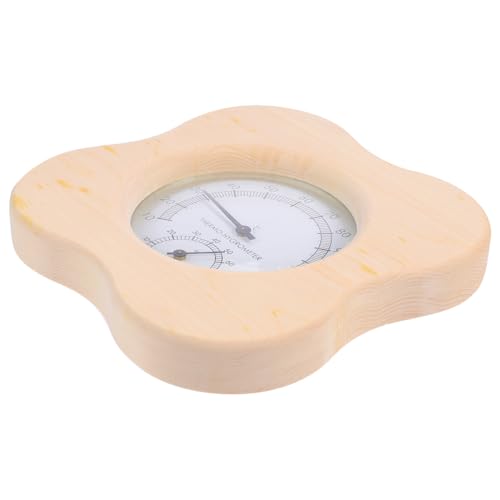 BESTonZON Sauna Hygrometer Analog mit Explosionsschutz Hitzebeständig Präziser Temperatur und Feuchtigkeitsmesser für Saunaräume Langlebiges Sauna Zubehör mit Klarem und Dekorativem Design von BESTonZON