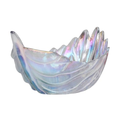 BESTonZON Schüssel Blattform Schüssel Glas Puddingbecher Glas Obstkorb Tischtablett Glas Dessertschüssel Glas-Servierschüssel Schüsseln Mini-Vorspeisenschüssel Mousse-Tasse von BESTonZON