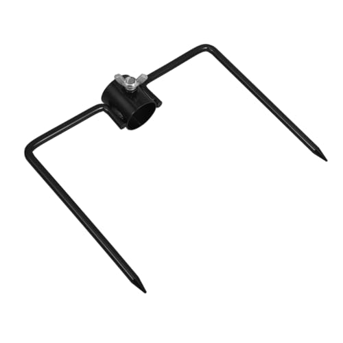 BESTonZON Schwerer Eisen Erdspieß Bodeneinstecker für Rohrdurchmesser Wetterfester Outdoor Gartenstabhalter für Sonnenschirme Laternen Flaggen Stabiler Patio Schirmständer von BESTonZON