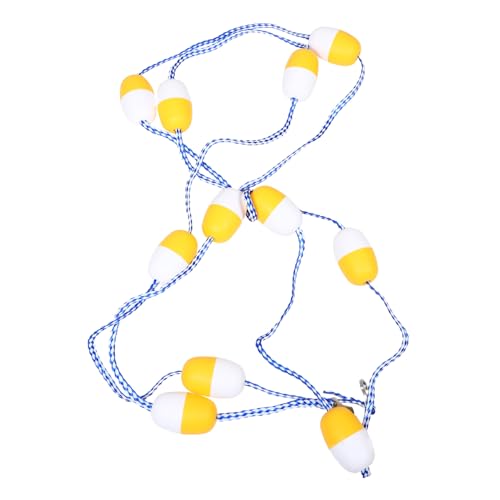 BESTonZON Schwimmbahn Trennseil Sicherheitsschnur mit Gelb weiß Schwimmbojen für Poolabsperrung und Bahnmarkierung Robust Langlebig von BESTonZON