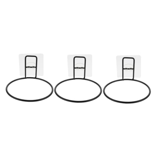 BESTonZON Selbstklebender Rutschfester Pet Hanging Food Basin Rack aus Eisen und Kunststoff Wandmontierte Futterhalterung für Hunde und Katzen Stabiler Napfständer für Sauberen Futterplatz von BESTonZON