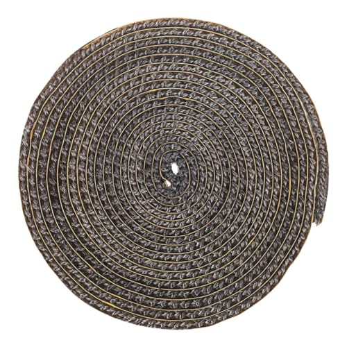 BESTonZON Selbstklebendes Glasfaserdichtband Hitzebeständig Holzofen Dichtschnur Ofentürdichtung für Kaminofen Industrieofen und Heizanlagen von BESTonZON